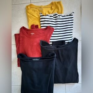 Five Women’s Old Navy | GAP | Banana Republic | Amazon Basics shirts EUC SZ L/M
